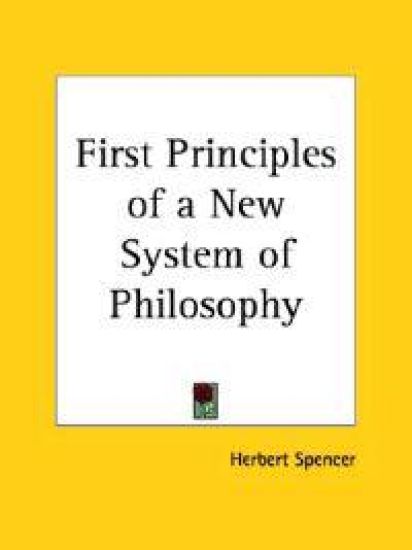 First Principles of a New System of Philosophy (1880)