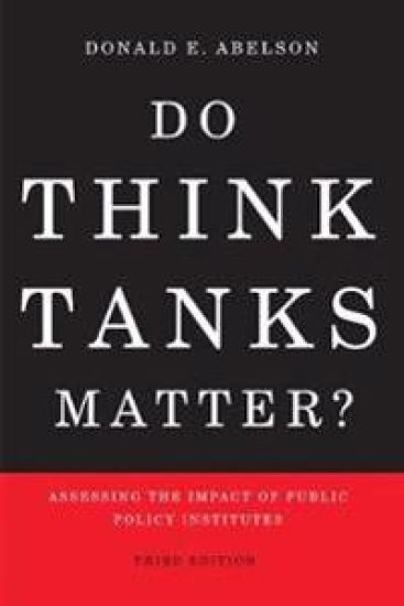 Do Think Tanks Matter? – Donald E. Abelson, kirjan kansikuva