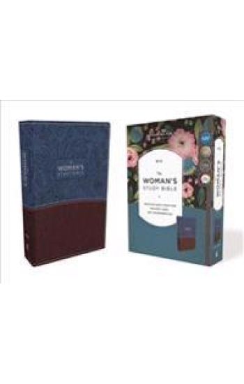 NIV, the Woman's Study Bible, Imitation Leather, Blue/Brown, Full-Color: Receiving God's Truth for Balance, Hope, and Transformation