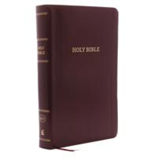 KJV Holy Bible: Personal Size Giant Print with 43,000 Cross References, Burgundy Leather-Look, Red Letter, Comfort Print: King James Version