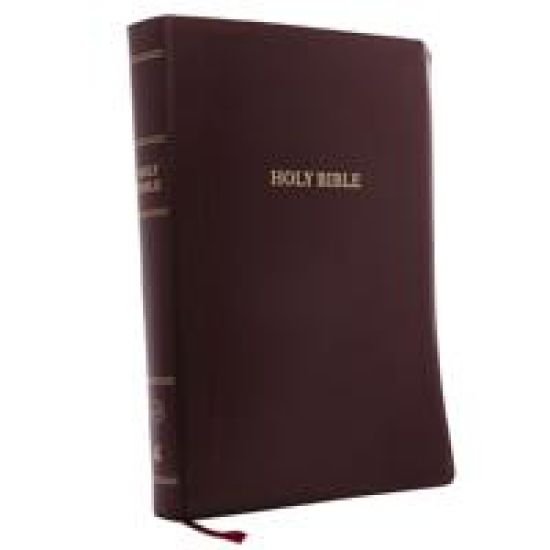 KJV Holy Bible: Super Giant Print with 43,000 Cross References, Burgundy Leather-look, Red Letter, Comfort Print (Thumb Indexed): King James Version