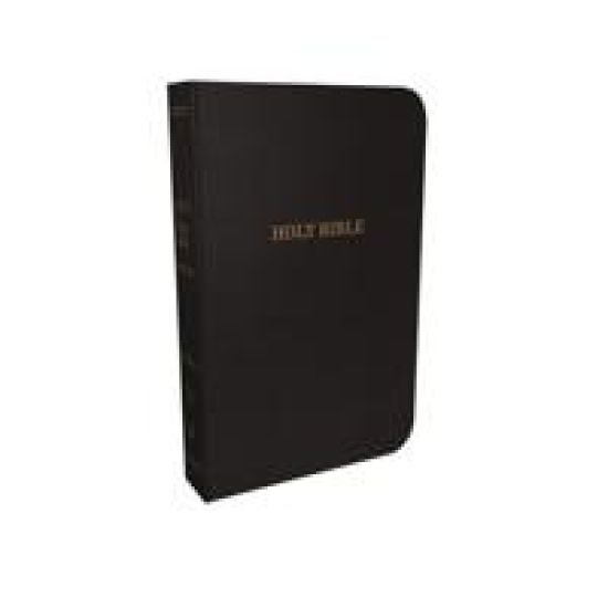 KJV Holy Bible: Thinline with Cross References, Black Bonded Leather, Red Letter, Comfort Print (Thumb Indexed): King James Version
