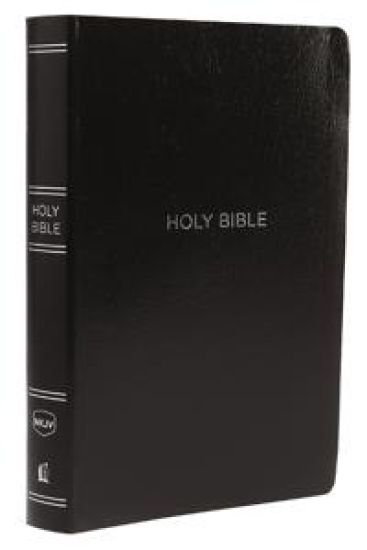 NKJV Holy Bible, Giant Print Center-Column Reference Bible, Black Leather-look, 72,000+ Cross References, Red Letter, Comfort Print: New King James Version