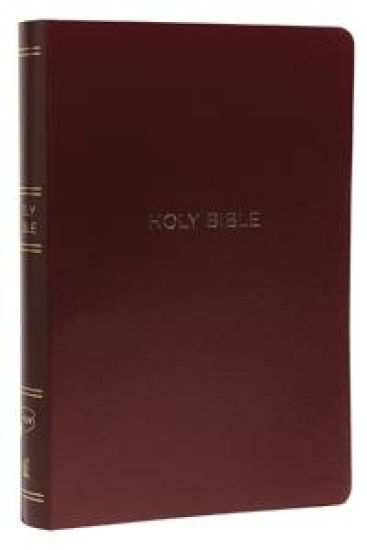 NKJV Holy Bible, Giant Print Center-Column Reference Bible, Burgundy Leather-look, 72,000+ Cross References, Red Letter, Comfort Print: New King James Version