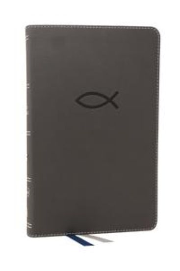 NKJV, Thinline Bible Youth Edition, Leathersoft, Gray, Red Letter, Comfort Print