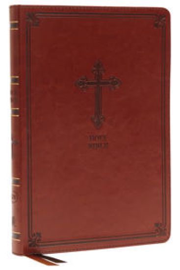 KJV Holy Bible: Large Print Thinline, Brown Leathersoft, Red Letter, Comfort Print: King James Version