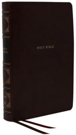 NKJV, Reference Bible, Classic Verse-by-Verse, Center-Column, Leathersoft, Black, Red Letter, Comfort Print