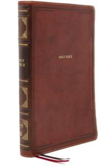 NKJV, Thinline Reference Bible, Large Print, Leathersoft, Brown, Red Letter, Comfort Print