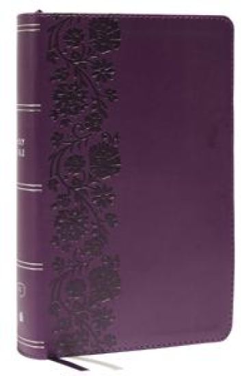 KJV Holy Bible: Large Print Single-Column with 43,000 End-of-Verse Cross References, Purple Leathersoft, Personal Size, Red Letter, Comfort Print: King James Version