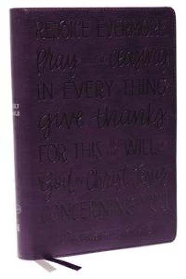 KJV Holy Bible: Large Print with 53,000 Cross References, Purple Leathersoft, Red Letter, Comfort Print (Thumb Indexed): King James Version (Verse Art Cover Collection)