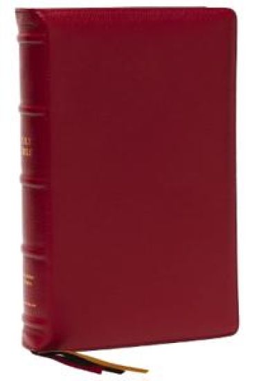 KJV Holy Bible: Large Print Single-Column with 43,000 End-of-Verse Cross References, Red Goatskin Leather, Premier Collection, Personal Size, Red Letter: King James Version
