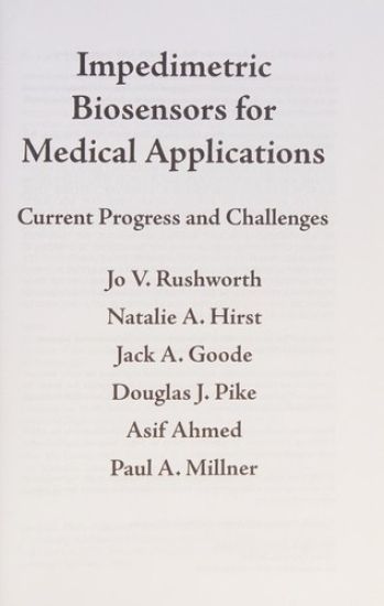 Impedimetric Biosensors for Medical Applications Current Progress and Challenges