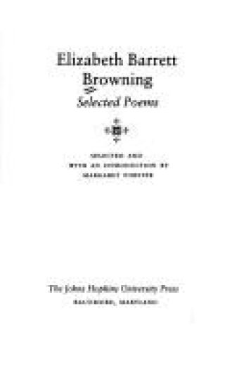 Elizabeth Barrett Browning – Elizabeth Barrett Browning, kirjan kansikuva