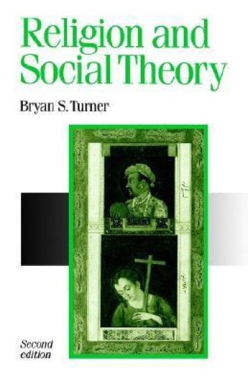 Religion and Social Theory – Bryan S Turner, kirjan kansikuva