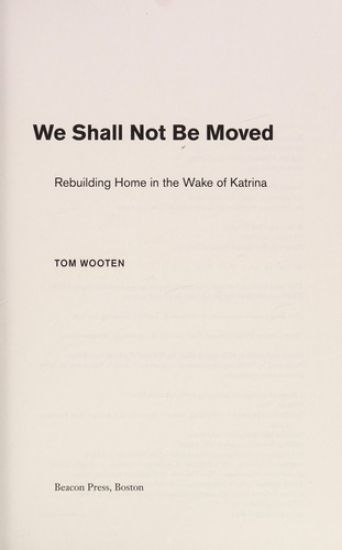 We Shall Not Be Moved