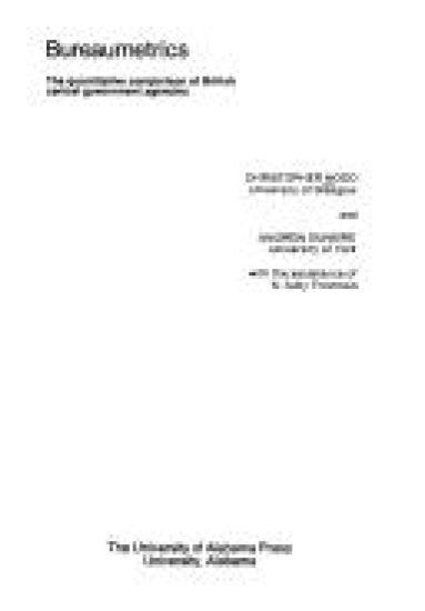 Bureaumetrics, the Quantitative Comparison of British Central Government Agencies