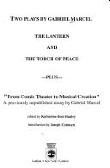 Two Plays by Gabriel Marcel