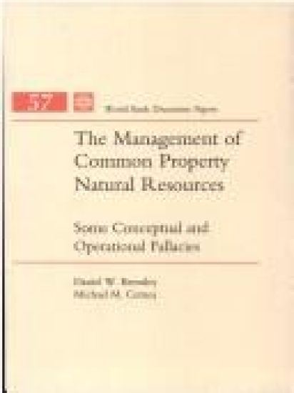 Management of Common Property Natural Resources