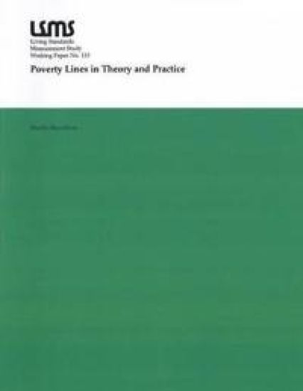 Poverty Lines in Theory and Practice – World Bank, kirjan kansikuva
