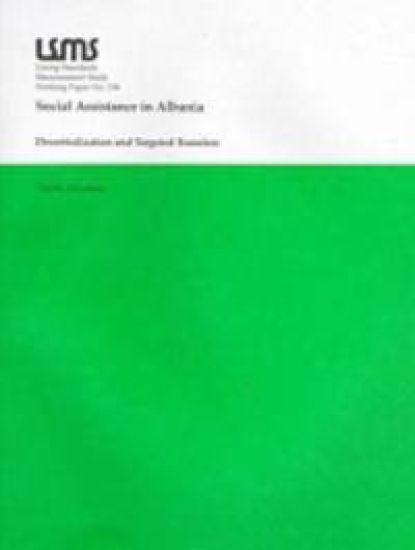 Social Assistance in Albania – Harold G. Alderman, kirjan kansikuva