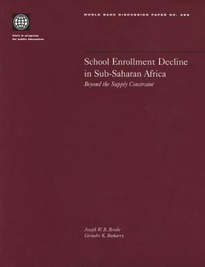 School Enrollment Decline in Sub-Saharan Africa – Joseph W.B. Bredie, kirjan kansikuva