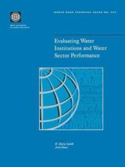 Evaluating Water Institutions and Water Sector Performance – World Bank, kirjan kansikuva