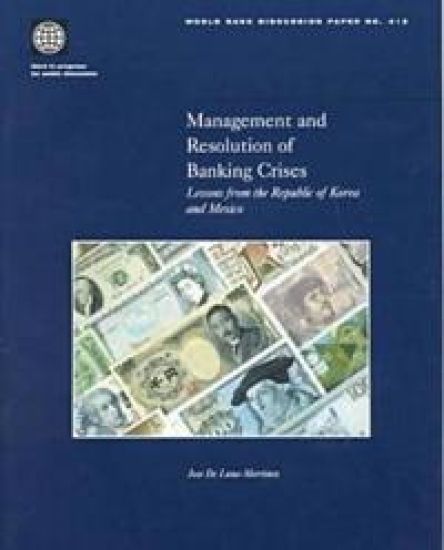Management and Resolution of Banking Crises – Jose De Luna-Martinez, kirjan kansikuva