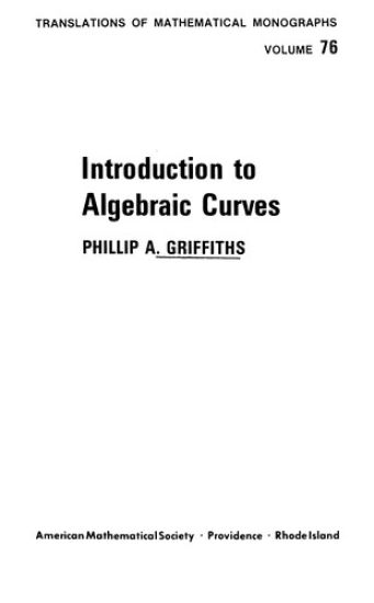 Introduction to Algebraic Curves