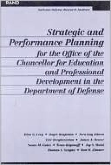 Strategic and Performance Planning for the Office of the Chancellor for Educational and Professional Development