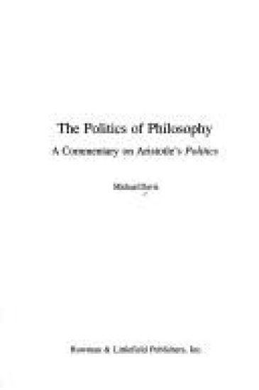 The Politics of Philosophy