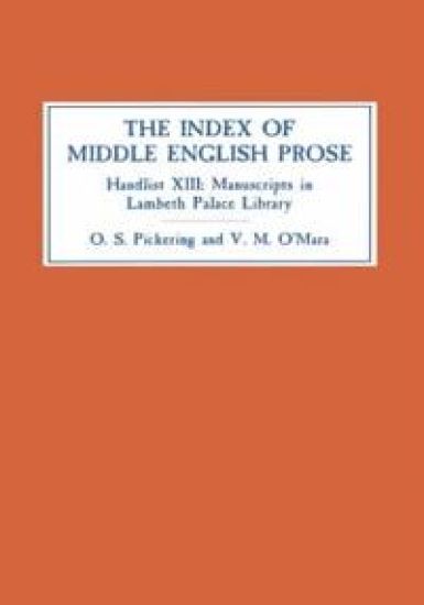 The Index of Middle English Prose
