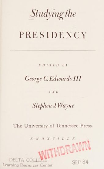 Studying the Presidency