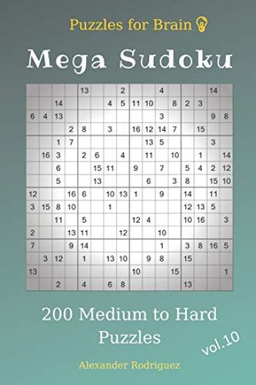 Puzzles for Brain - Mega Sudoku 200 Medium to Hard Puzzles vol.10
