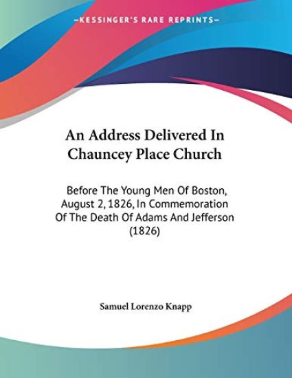 An Address Delivered in Chauncey Place Church