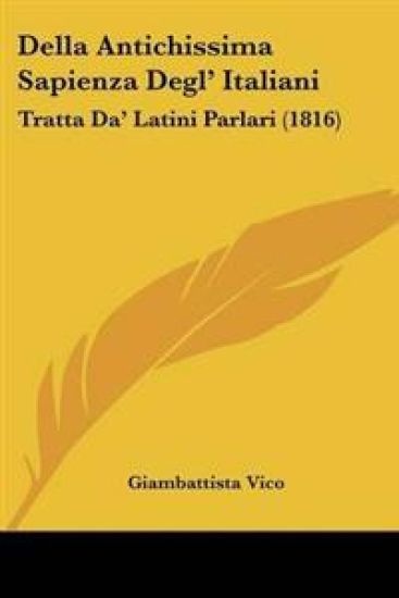 Della Antichissima Sapienza Degl' Italiani
