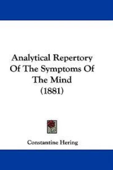 Analytical Repertory of the Symptoms of the Mind