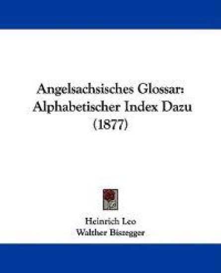 Angelsachsisches Glossar