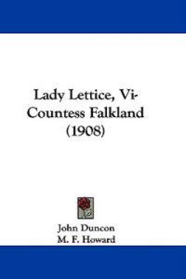 Lady Lettice, Vi-countess Falkland
