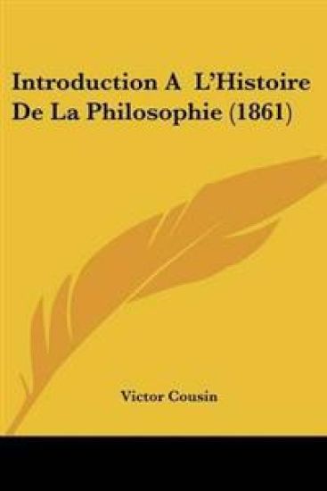 Introduction A L'Histoire De La Philosophie (1861)