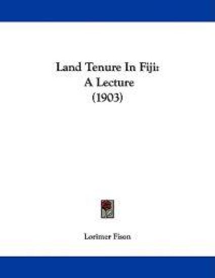 Land Tenure In Fiji