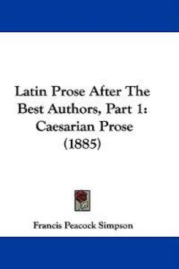Latin Prose After The Best Authors, Part 1