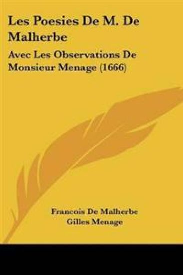 Poesies De M. De Malherbe