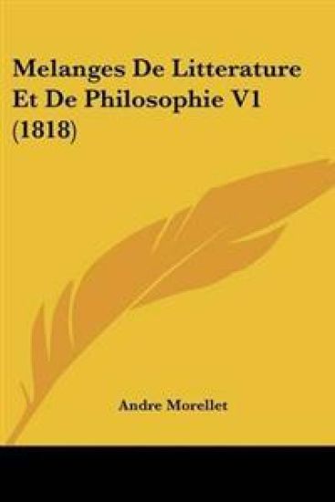 Melanges De Litterature Et De Philosophie V1 (1818)