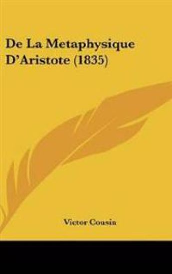 De La Metaphysique D'Aristote (1835)