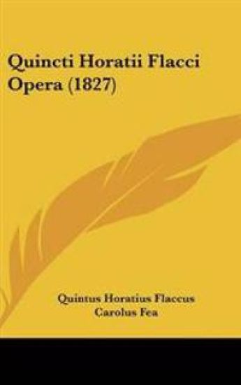 Quincti Horatii Flacci Opera