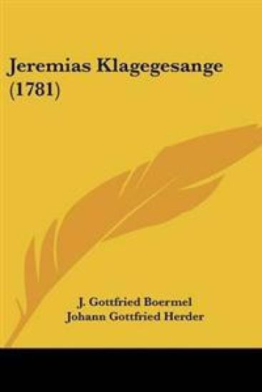 Jeremias Klagegesange (1781)