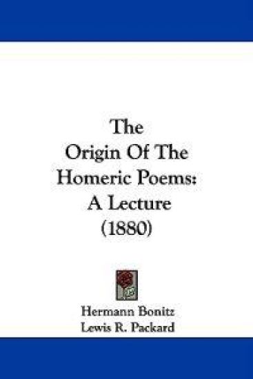 The Origin of the Homeric Poems – Hermann Bonitz, kirjan kansikuva