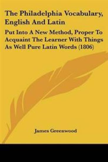 Philadelphia Vocabulary, English And Latin