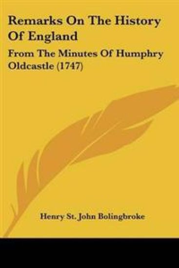 Remarks On The History Of England