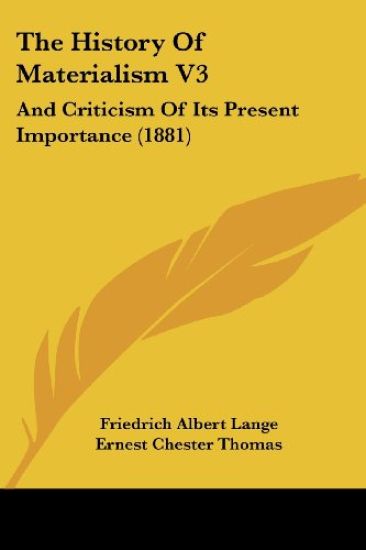 The History of Materialism